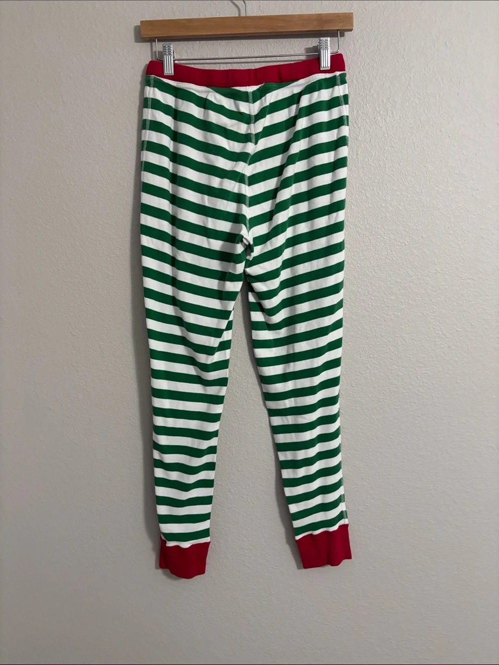 Hanna Andersson Women’s Cotton Christmas Holiday Green Striped Pajama Set Size M